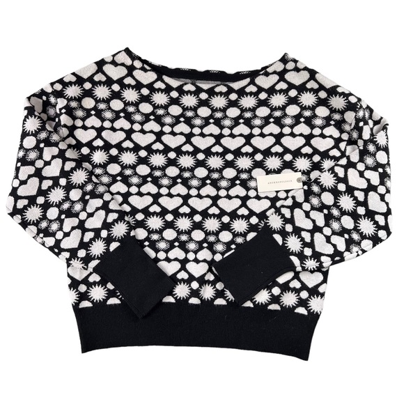 Anthropologie Maeve Boat Neck Heart Sweater Size XS NWT - Picture 7 of 17